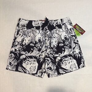 Drill Clothing Fresh Prints Swimwear My Hero Academia White Black Mens Large‎